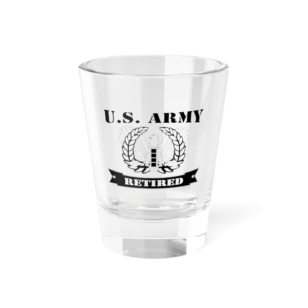 Army Chief Warrant Officer 4 (CW4) Retied Eagle Rising Ribbon Shot Glass, 1.5oz