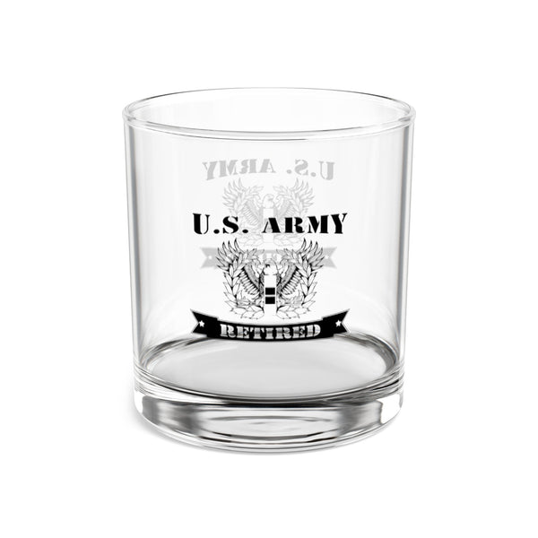 Army Chief Warrant Officer 2 (CW2) Retied Eagle Rising (New Design) Ribbon Whiskey Glass, 10oz