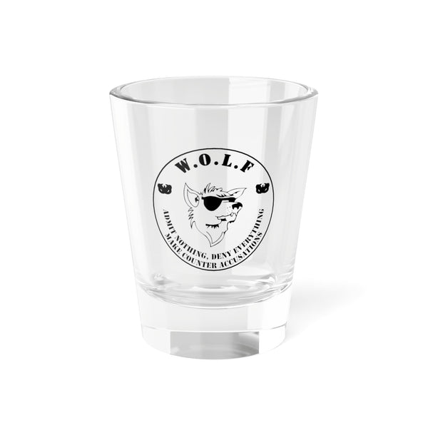 Warrant Officer Liberation Front (W.O.L.F) Eagle Rising Shot Glass, 1.5oz