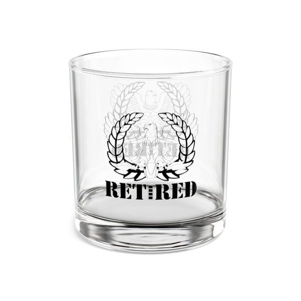 Army Chief Warrant Officer 4 (CW4) Eagle Rising Retired Whiskey Glass, 10oz