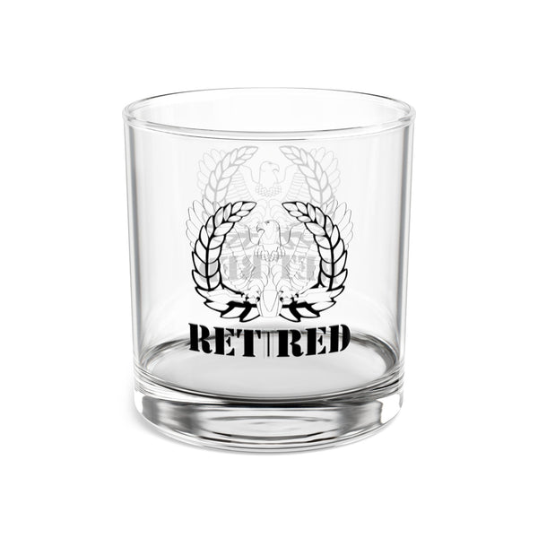 Army Chief Warrant Officer 5 (CW5) Eagle Rising Retired Whiskey Glass, 10oz