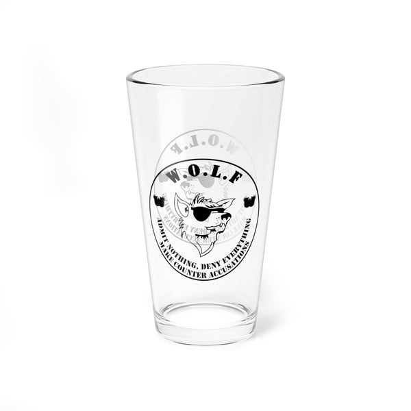 Warrant Officer Liberation Front (W.O.L.F) Eagle Rising (New Design) Pint Glass, 16oz