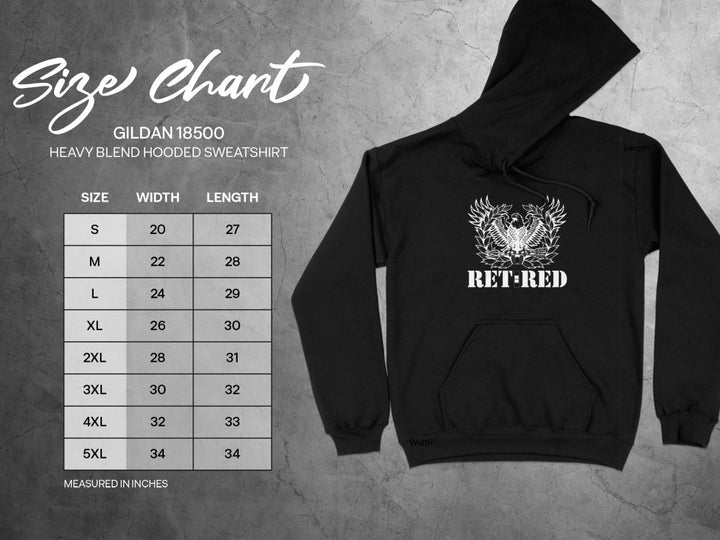 Army Chief Warrant Officer 2 (CW2) Eagle Rising (New Version) Retired Hoodie White graphic on front - ChiefsLab