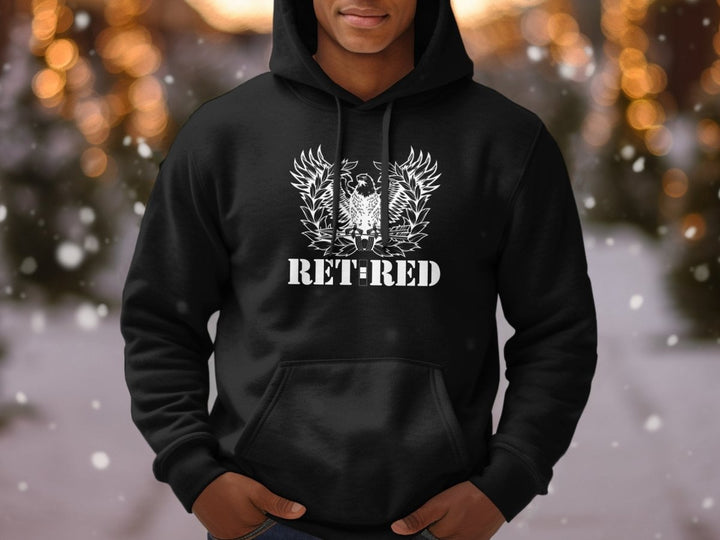 Army Chief Warrant Officer 2 (CW2) Eagle Rising (New Version) Retired Hoodie White graphic on front - ChiefsLab