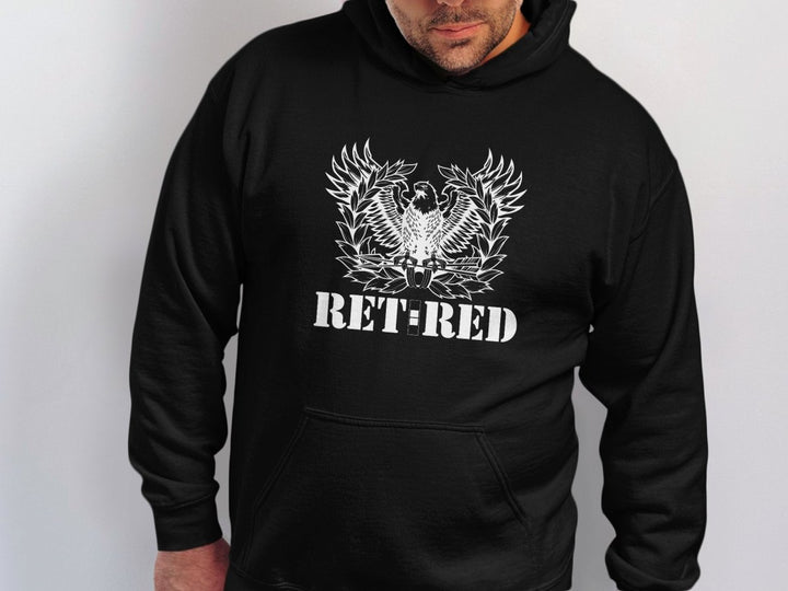 Army Chief Warrant Officer 2 (CW2) Eagle Rising (New Version) Retired Hoodie White graphic on front - ChiefsLab