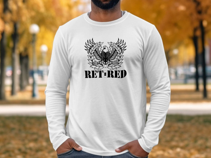 Army Chief Warrant Officer 2 (CW2) Eagle Rising (New Version) Retired Long Sleeve T-Shirt Black graphic on front - ChiefsLab